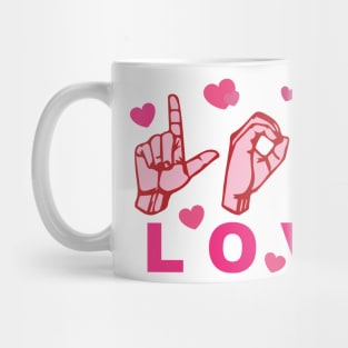 'LOVE American Sign Language' Cool ASL Sign Language Mug